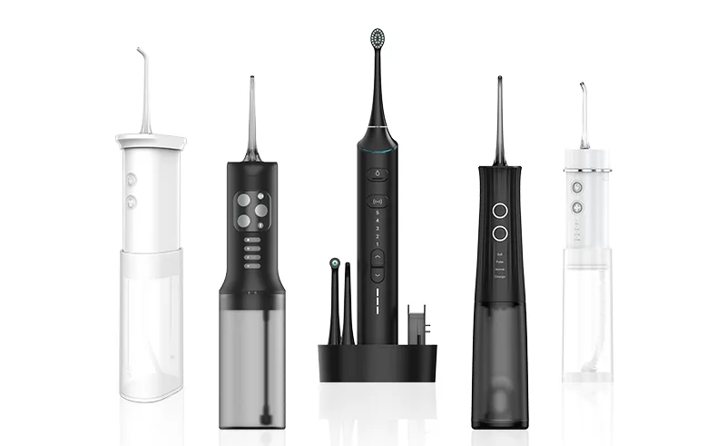 Home 6 Private label water flossers featuring patented anti-leak pump systems, customized pressure profiles, and smart memory functions.