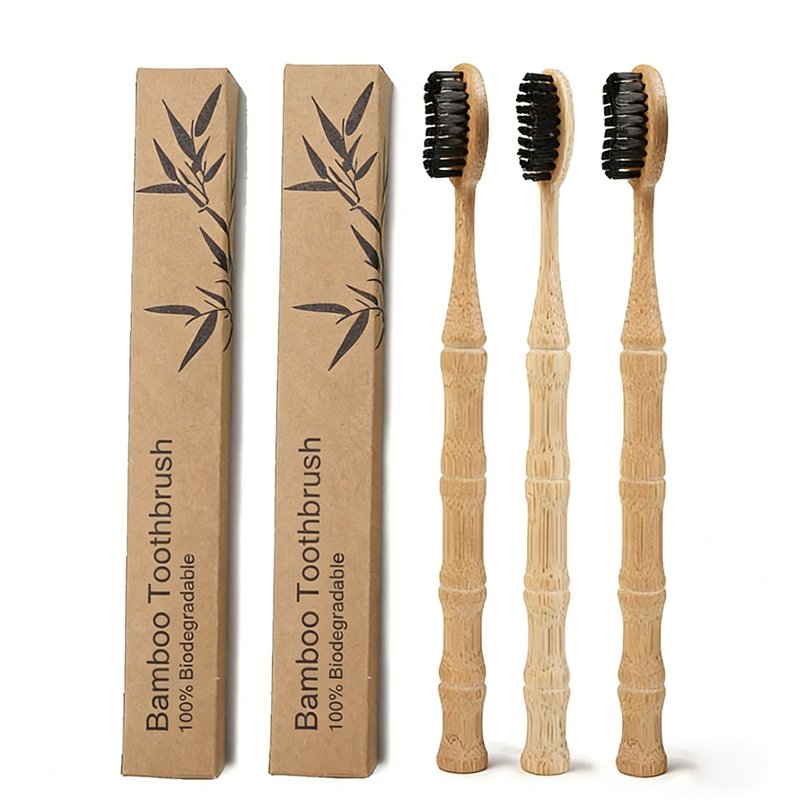 Bamboo Toothbrushes 7 Travel Set Solutions