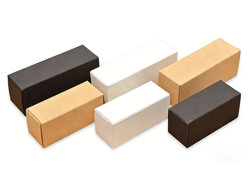Sustainable Development 6 An assortment of custom FSC-certified kraft boxes demonstrating our 100% plastic-free circular packaging solutions for oral care products.