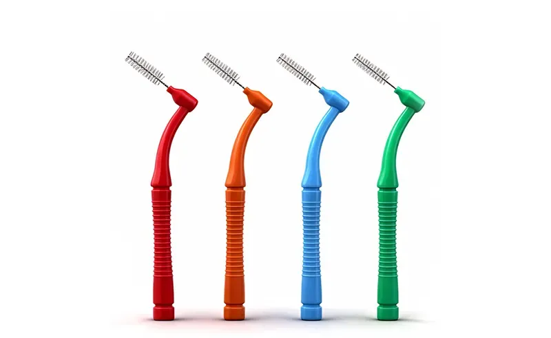Home 10 Colorful custom interdental brushes available for private-label with customizable handles, bristles, and multiple sizes.