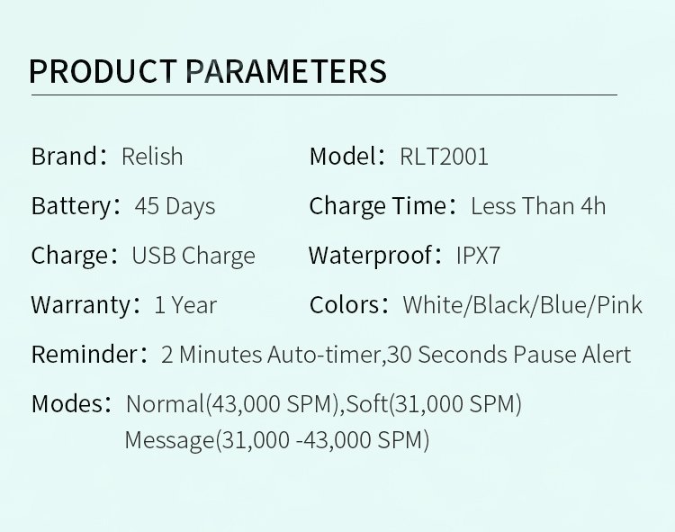 electric toothbrush rlt2001 details 13