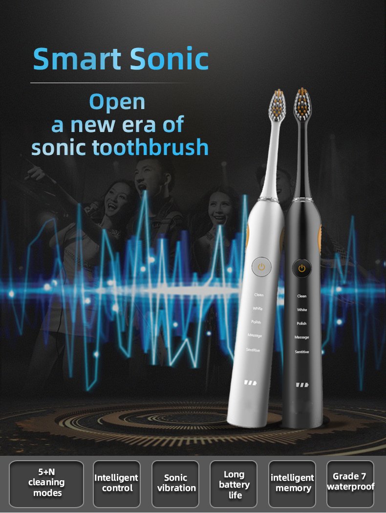 Smart Bluetooth Sonic Toothbrush with 60-Day Battery – OEM Series RLT226 3 electric toothbrush rlt226 details 1