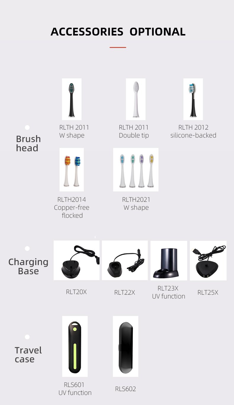 Smart Bluetooth Sonic Toothbrush with 60-Day Battery – OEM Series RLT226 15 electric toothbrush rlt226 details 13