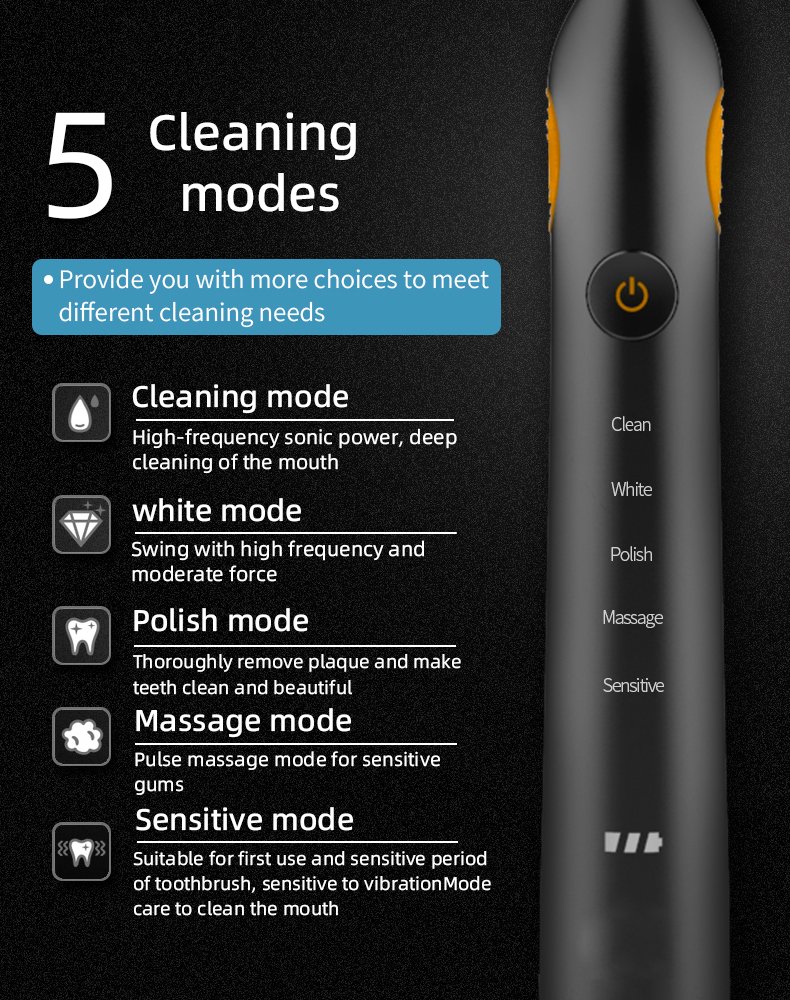 Smart Bluetooth Sonic Toothbrush with 60-Day Battery – OEM Series RLT226 6 electric toothbrush rlt226 details 4