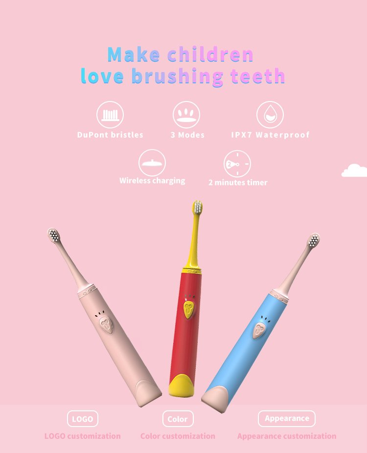 Spazzolino Elettrico Sonico Professionale per Bambini – Modello OEM RLT250 3 dettagli spazzolino elettrico rlt250 1