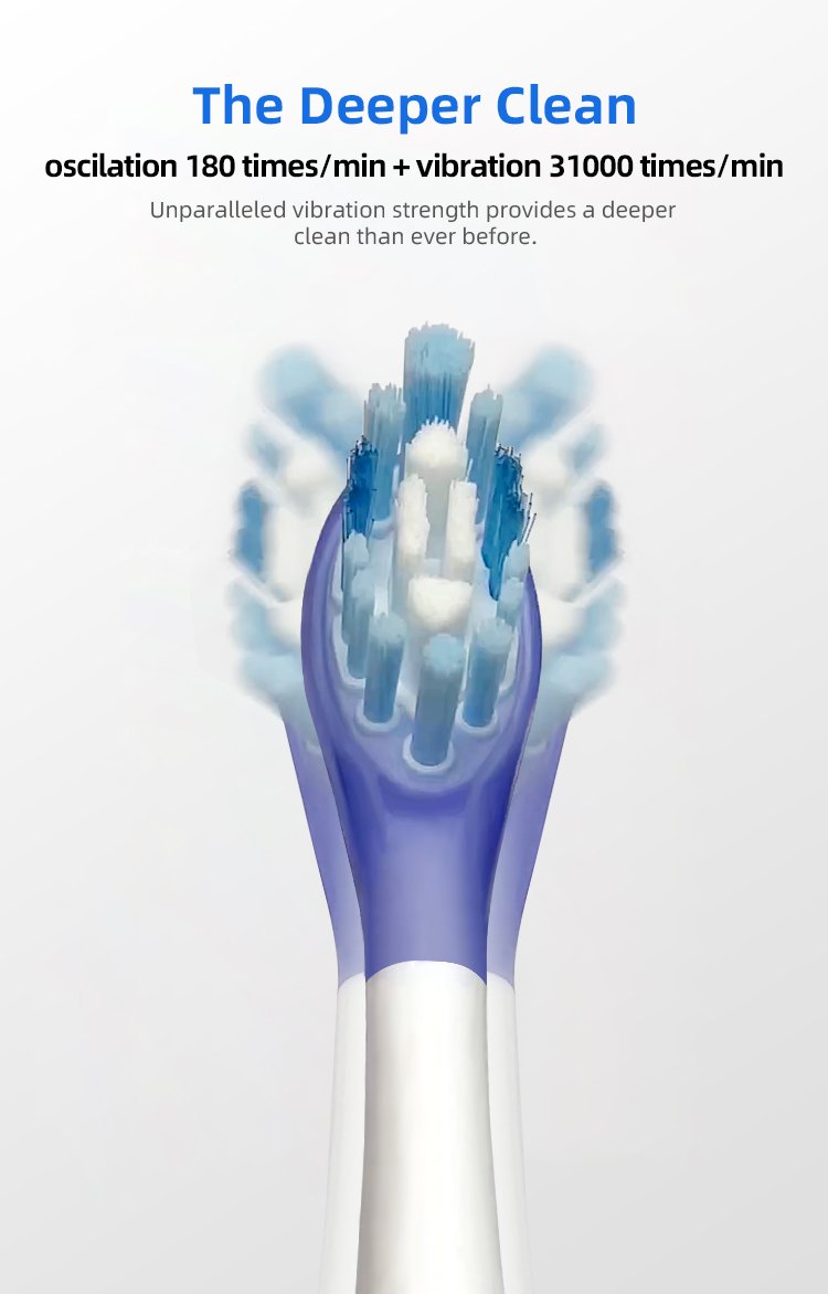 Spazzolino Vibrosonico a Oscillazione 60° (Gen 1) – Modello OEM VS01C 3 electric toothbrush vs01c details 1