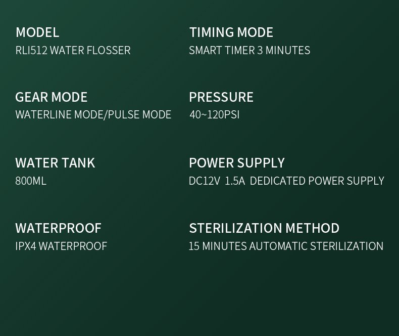 water flosser rli512 details 11