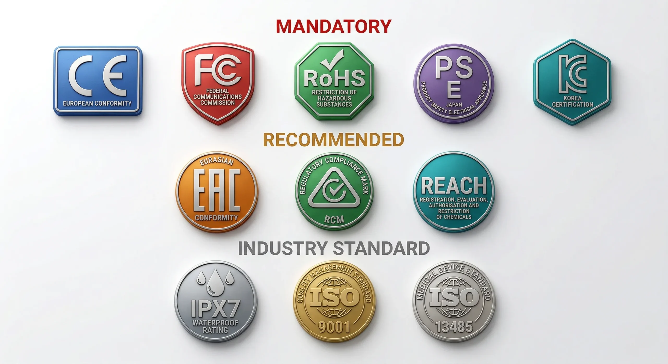 Certifications Guide for Electric Toothbrush OEM: CE, FDA, FCC & More (2026) 2 electric toothbrush certifications mandatory recommended overview scaled