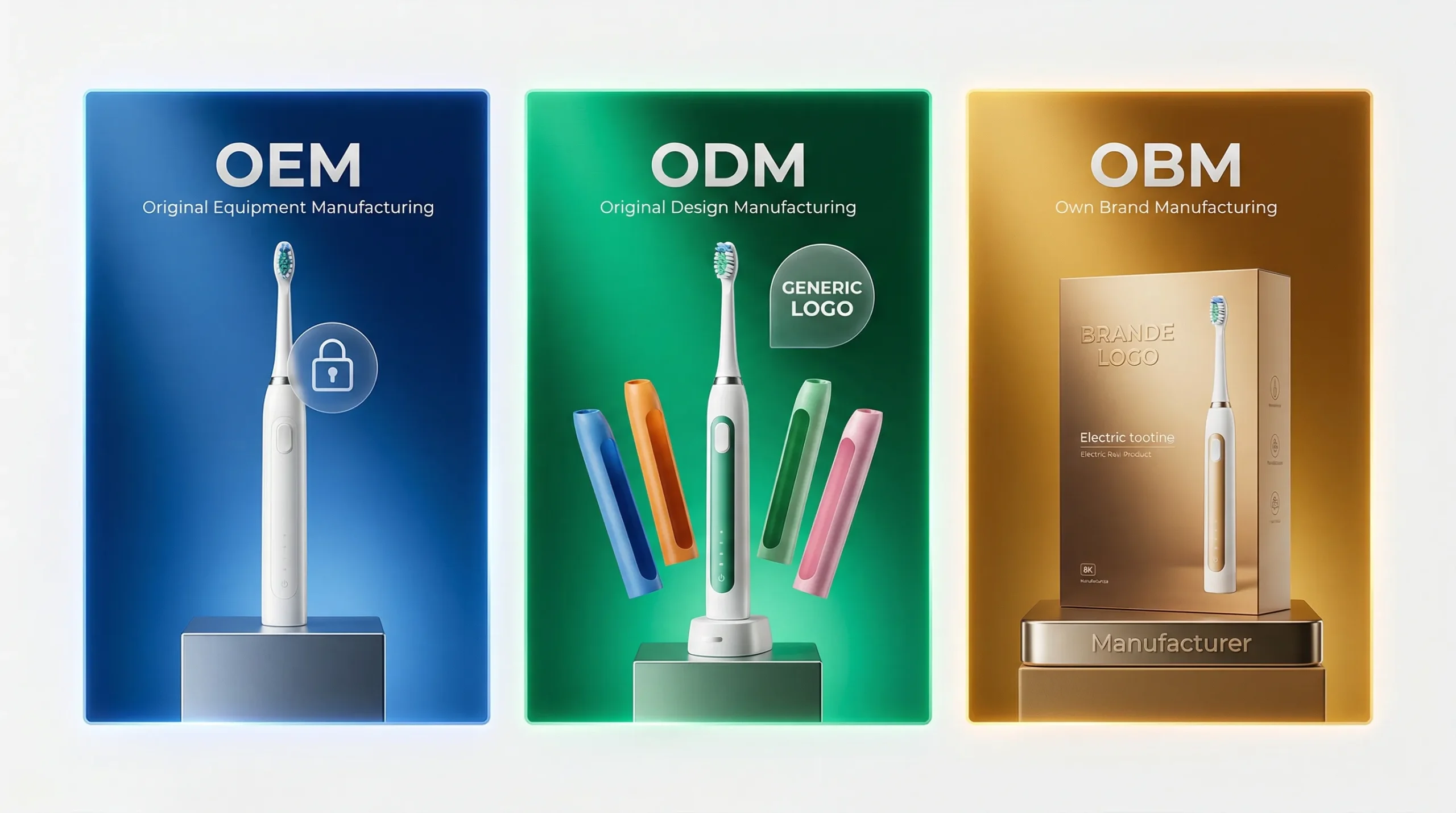 OEM vs ODM vs OBM: Complete Guide for Oral Care Brands (2026) 1 oem vs odm vs obm manufacturing models comparison hero scaled