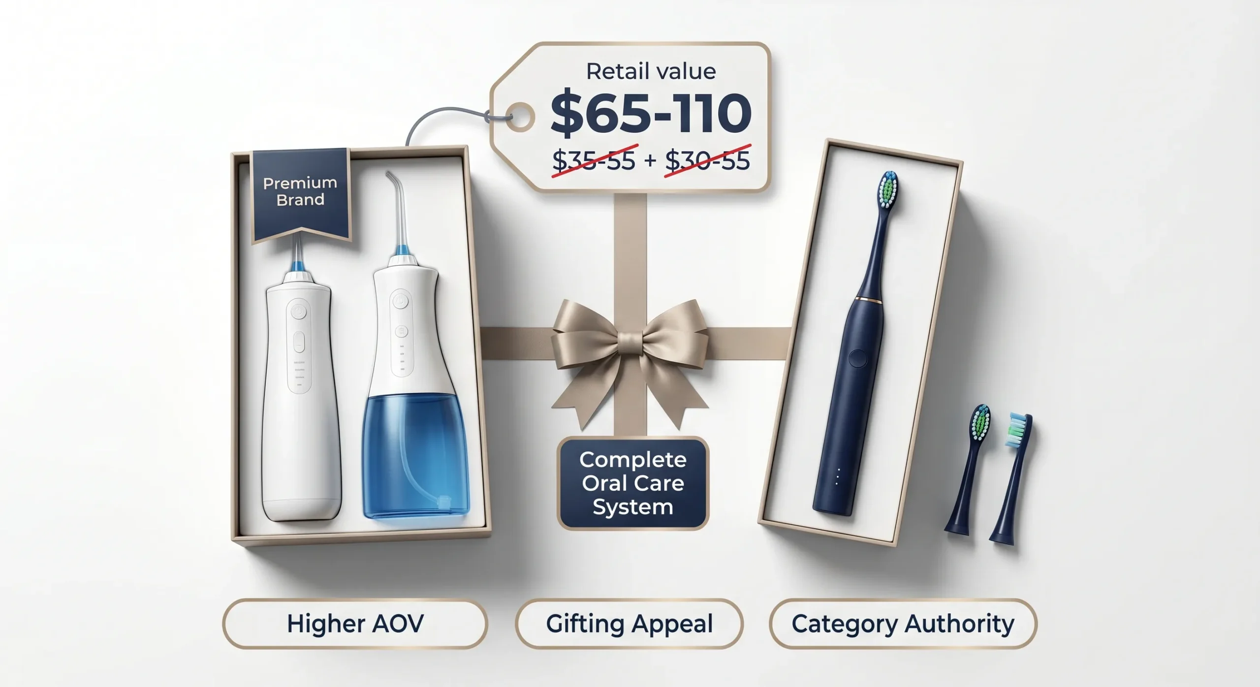 Water Flosser vs Electric Toothbrush:Which Should Your Brand Launch First? 6 water flosser electric toothbrush complete oral care system bundle scaled